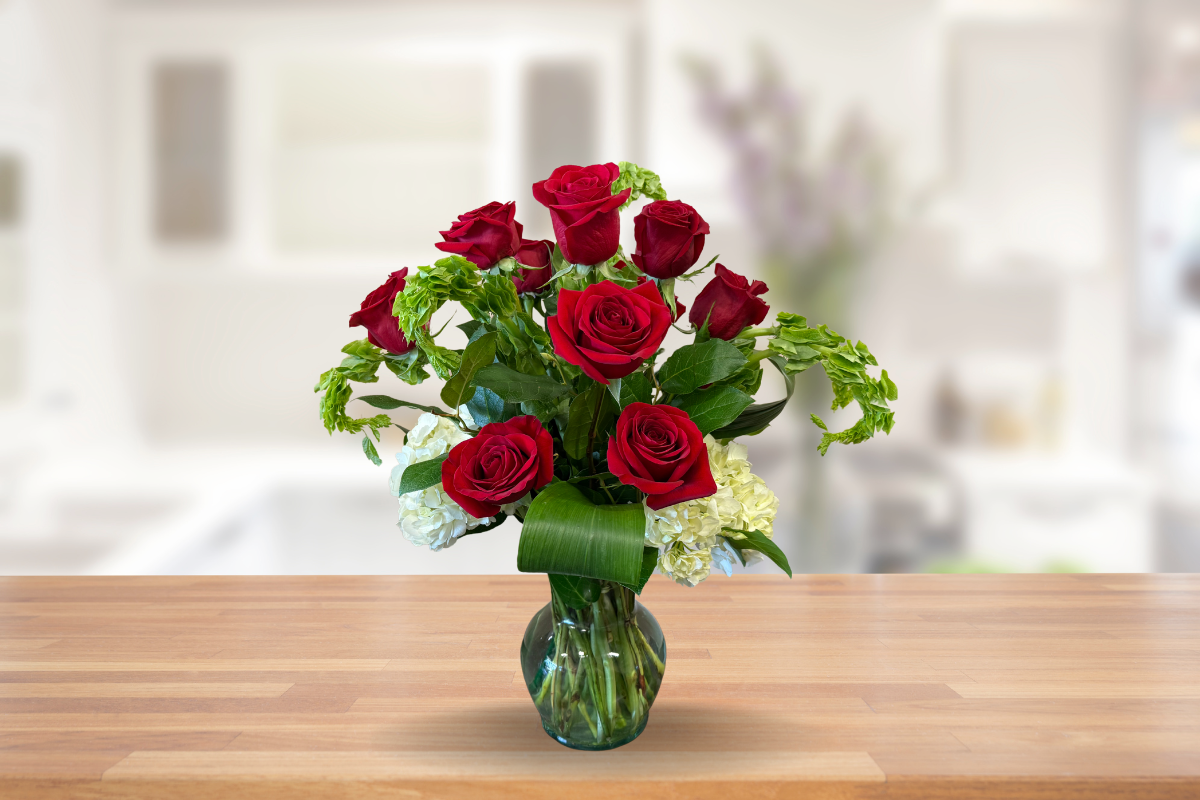 Bell Fleur Rose Arrangement Denton Texas Local Delivery