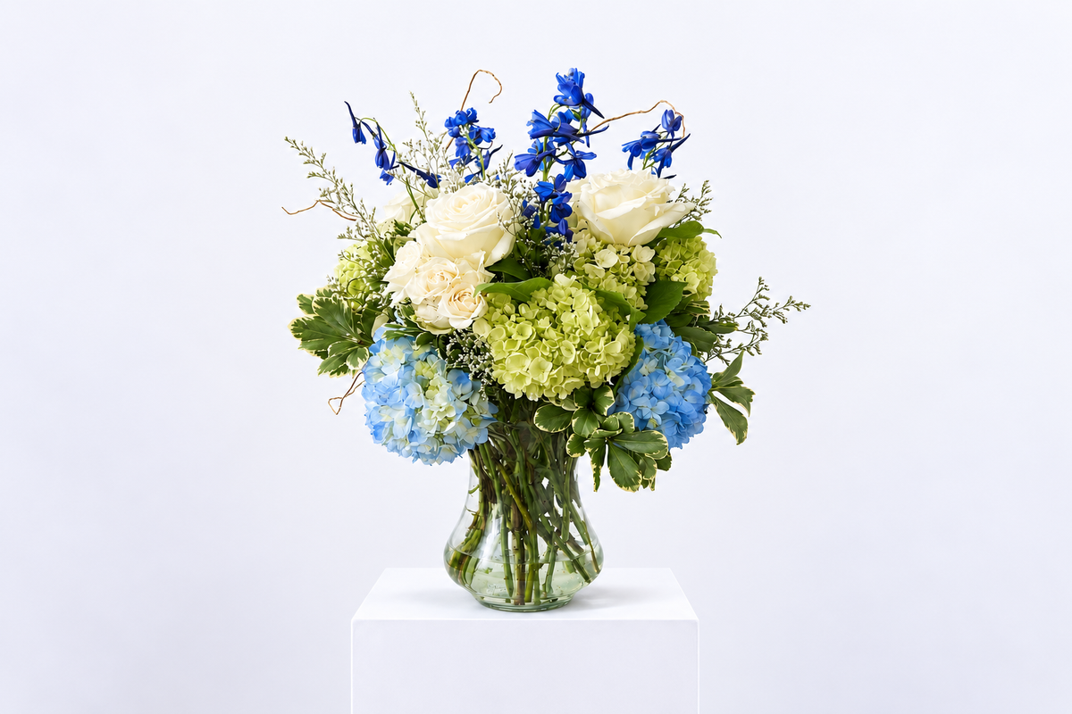 Blue Hydrangea Flowers at Denton Florist, Texas