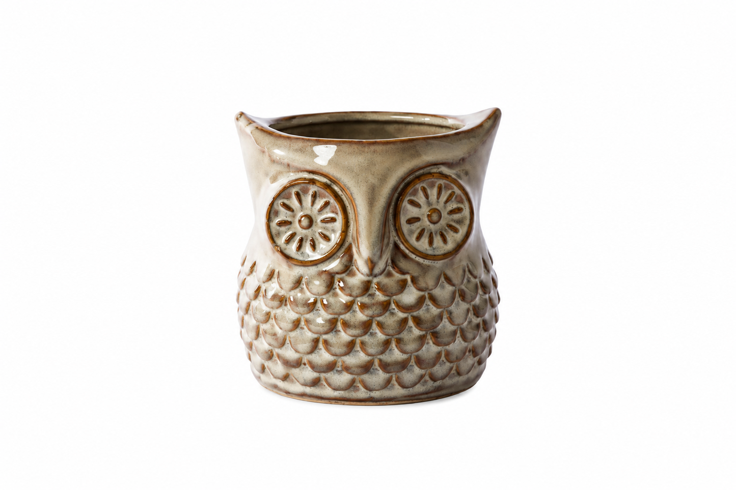 Ceramic Owl Vase Denton Texas
