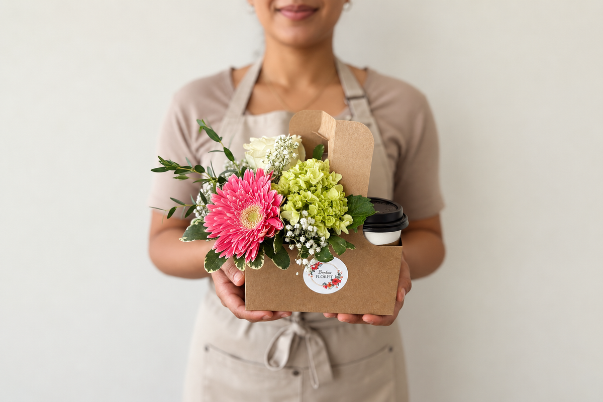 Coffee and Flowers at Denton Florist,  Texas