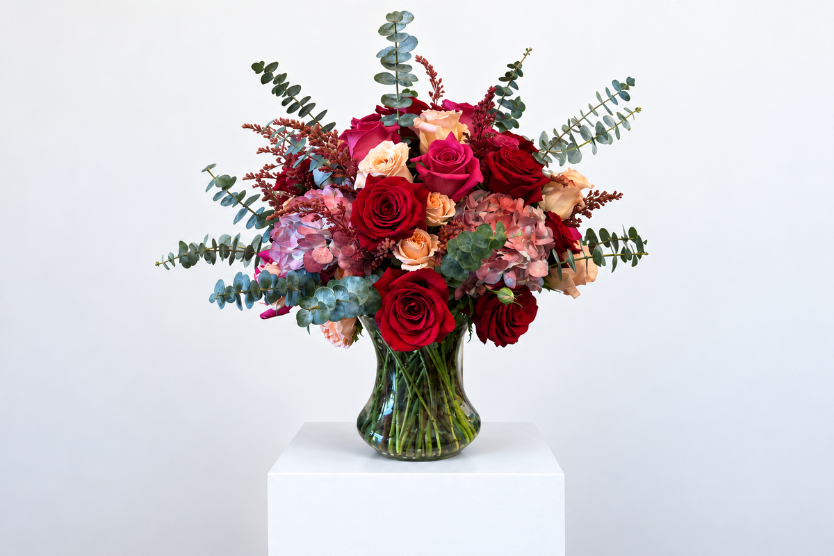 Premium Rose and Hydrangea Arrangement from Denton Florist , Texas