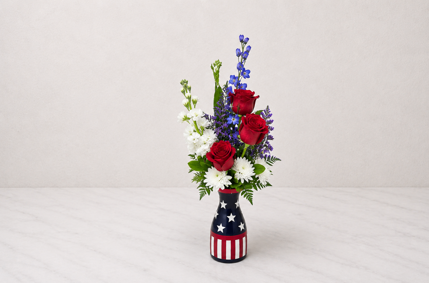 Denton Texas Patriotic Flower Arrangement