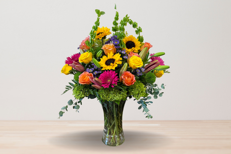 Over The Rainbow Flower Arrangement Local Delivery Denton Texas