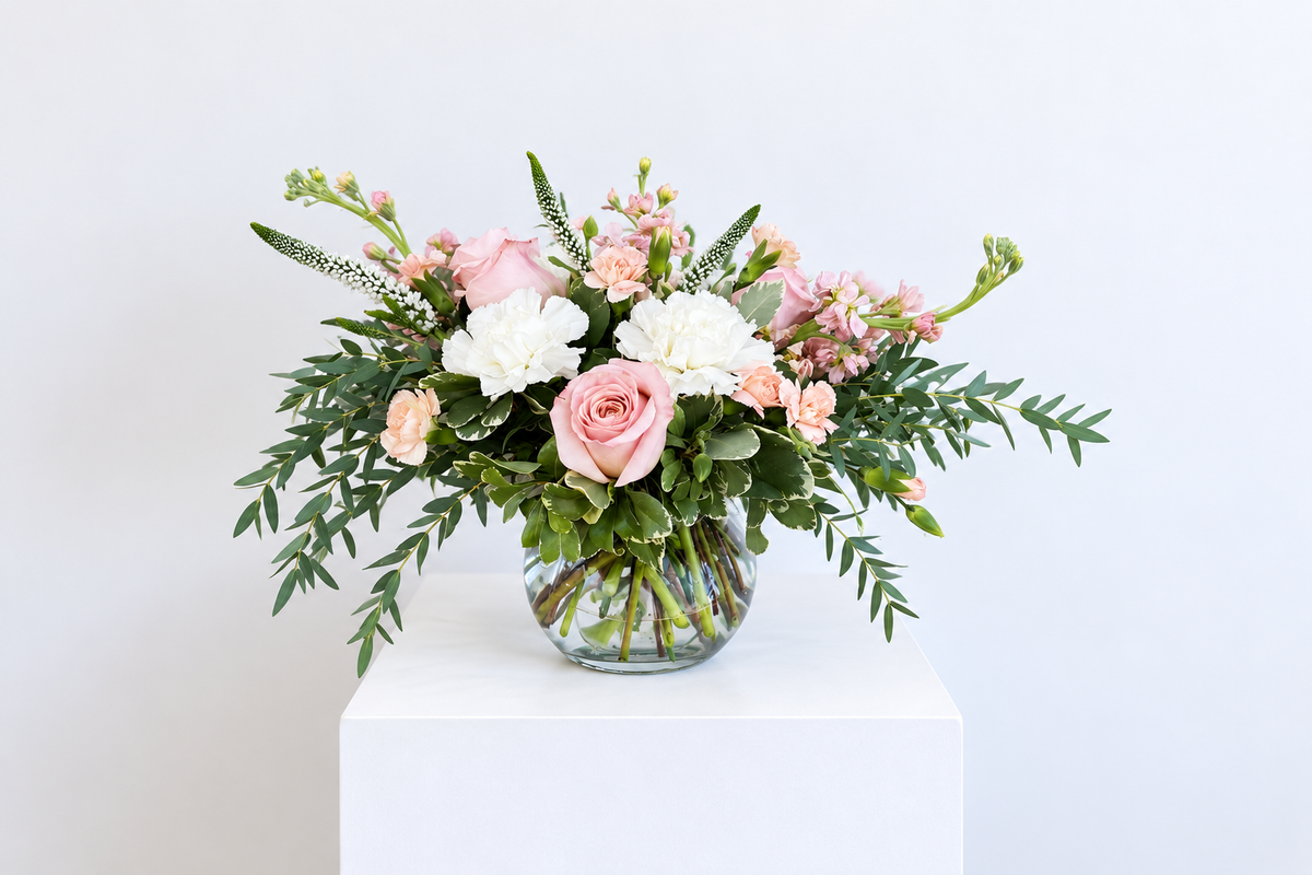 Peach Roses at Denton Florist, Texas