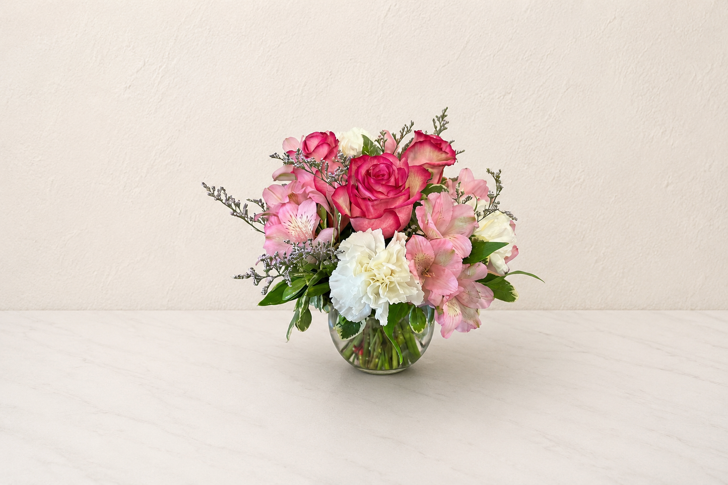 Denton Texas Pink Rose Flower arrangement