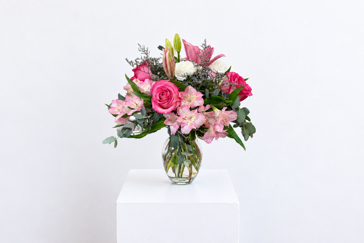 Pink Roses at Denton Florist, Texas