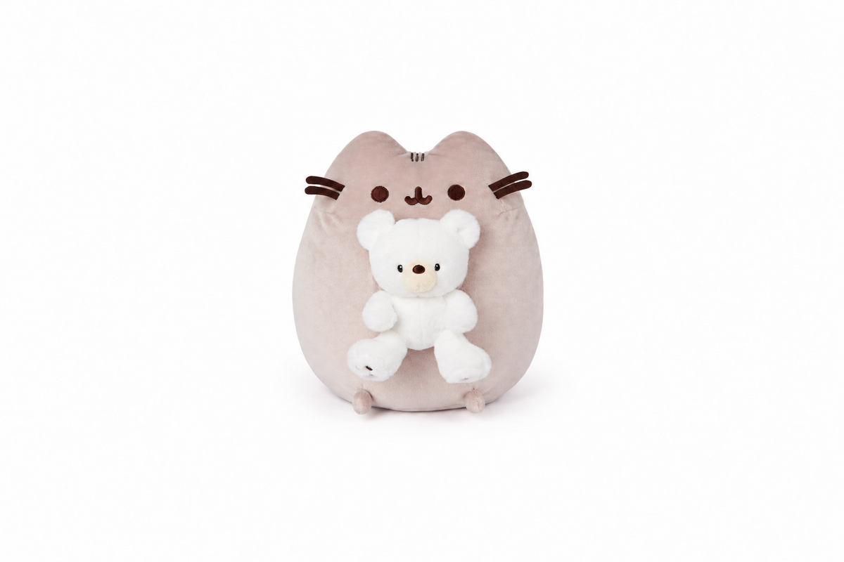 Pusheen with teddy bear in Denton Texas