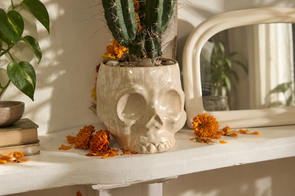 Skull Vase Denton Texas