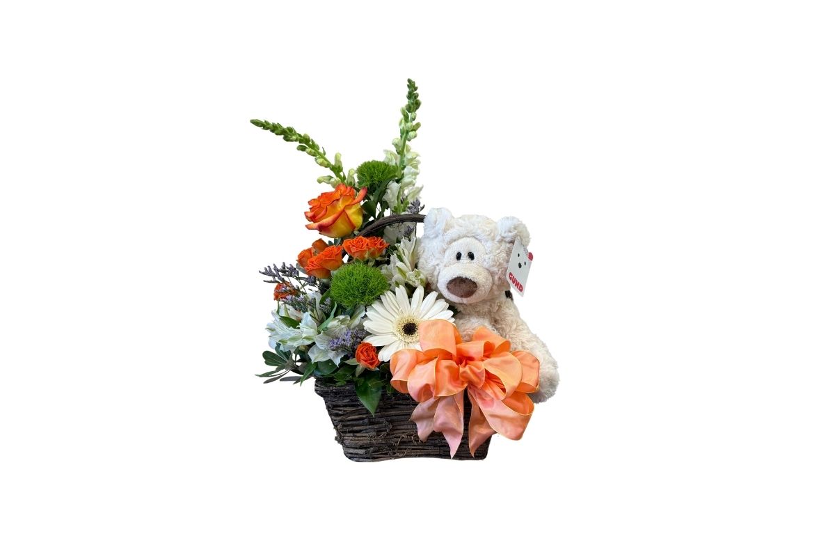 Teddy Bear and Flowers Denton TX