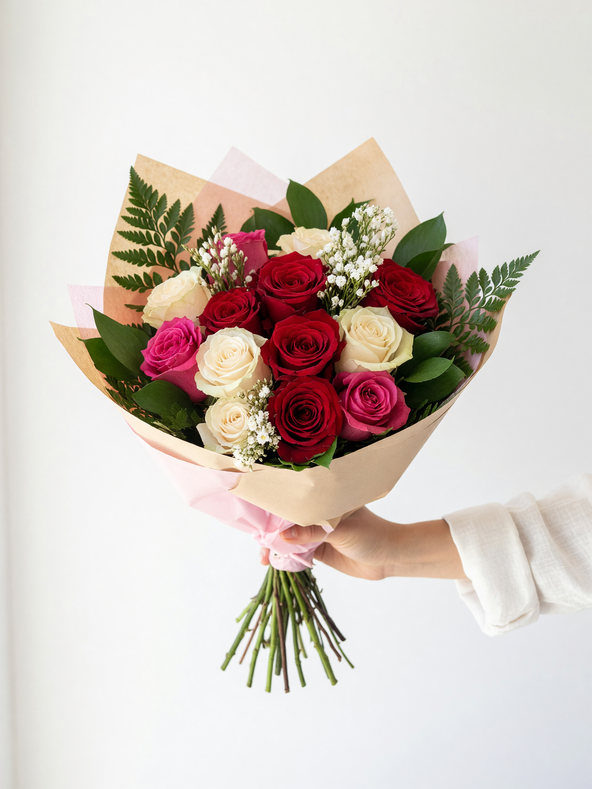 Wrapped Roses at Denton Florist, Texas