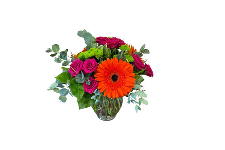 cheery and bright flower bouquet denton florist