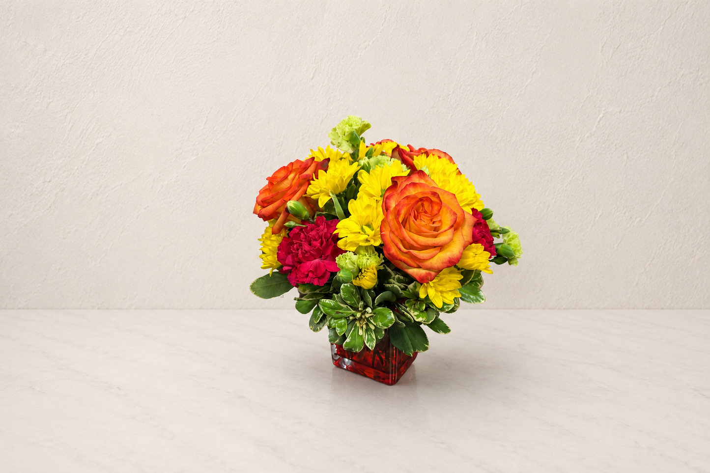 denton texas orange rose arrangement