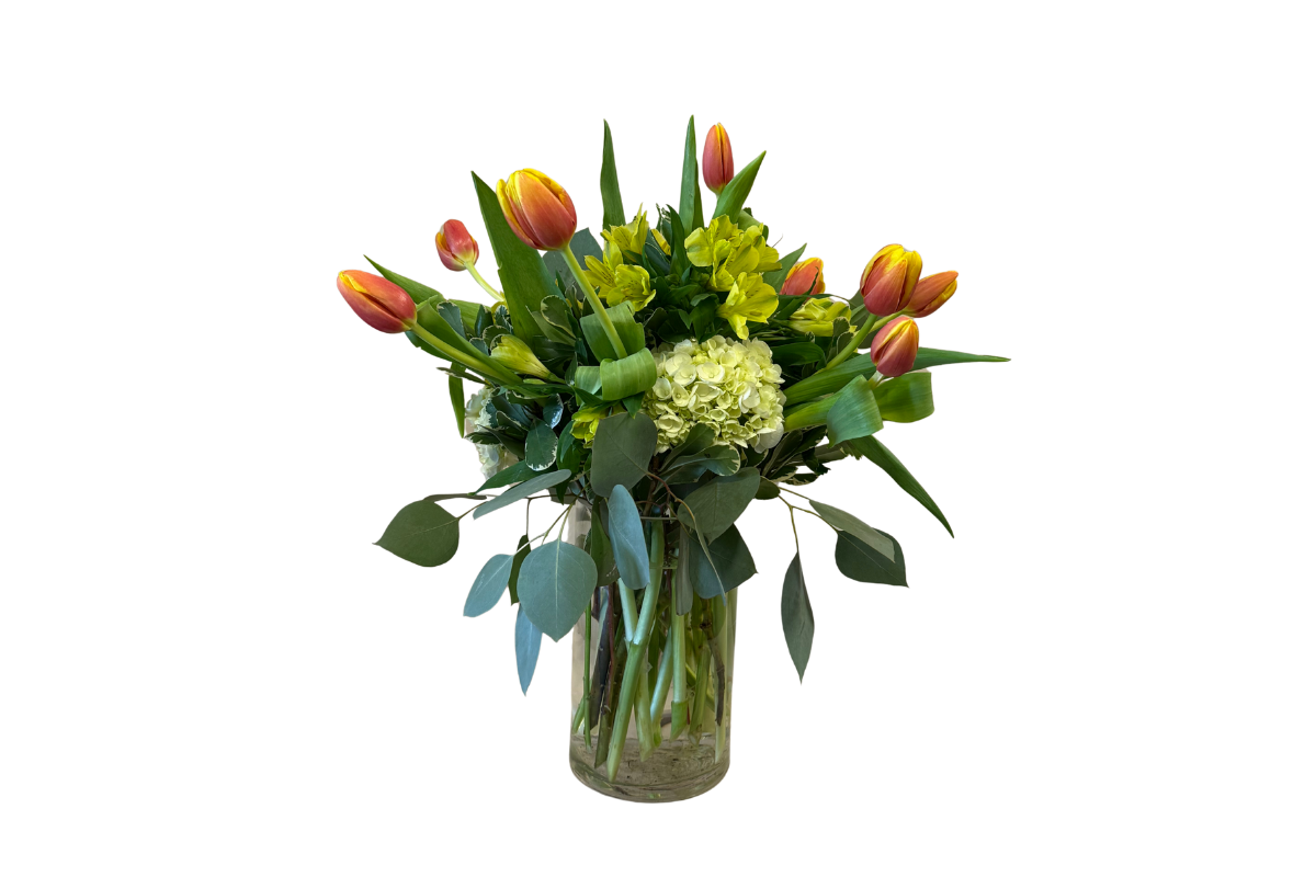 Denton Florist tulip arrangement 