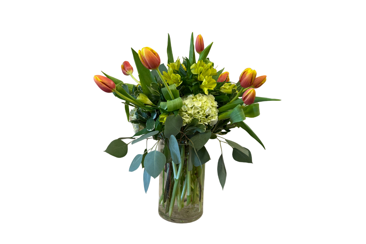 Denton Florist tulip arrangement 
